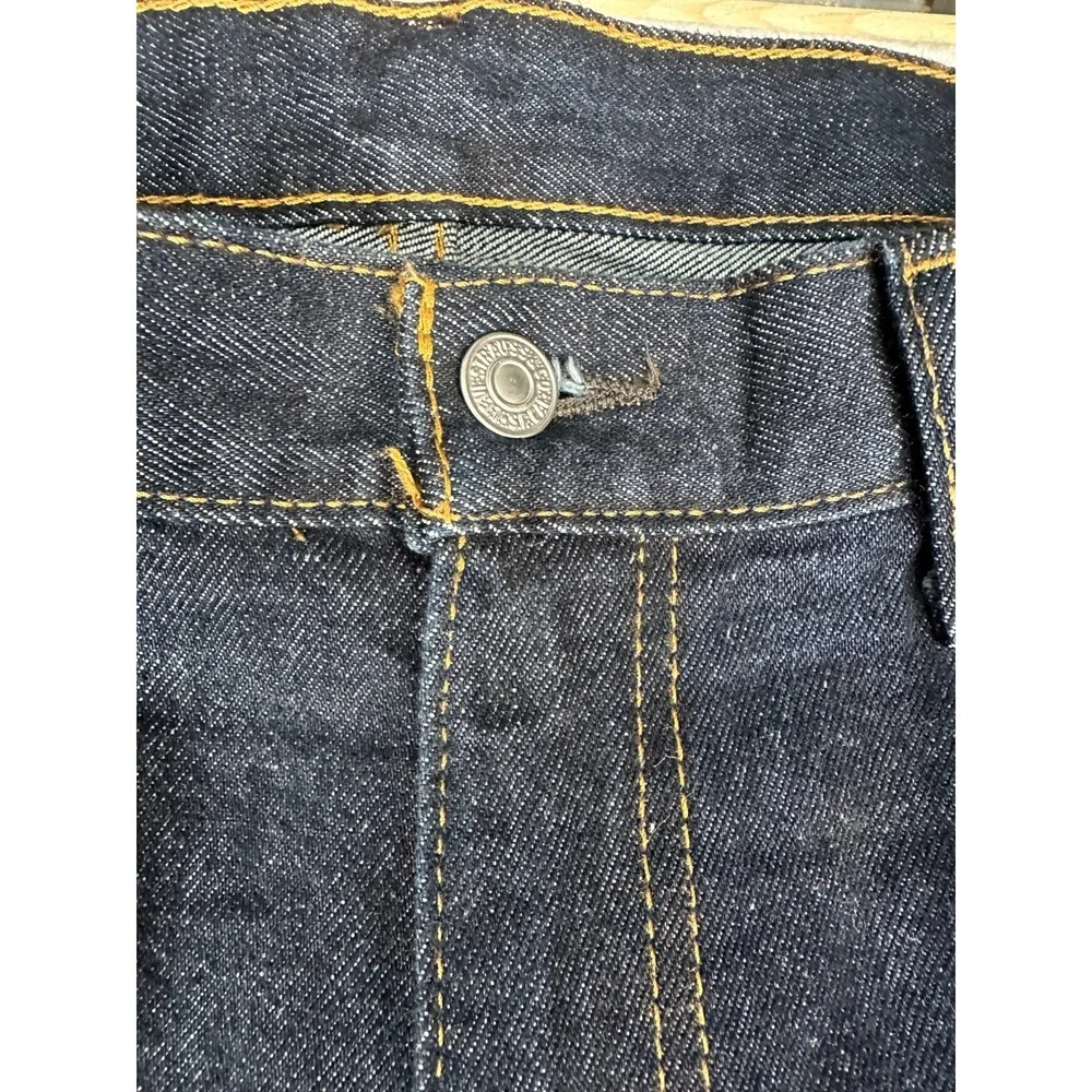 Levis 505 Jeans Mens 38x34 Blue Regular Straight Mid Rise Dark Wash
